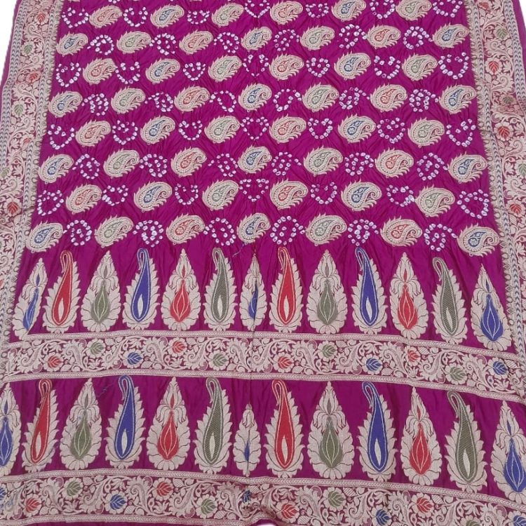 Gadhwal Bandhani Saree